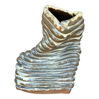 Vintage Boho Abstract Coil Studio Pottery For Sale