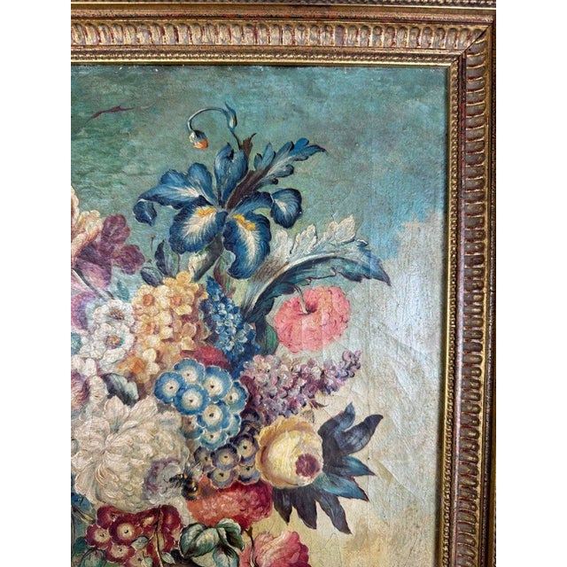 Floral Still Life, 19th Century, Oil Painting on Canvas, Framed For Sale - Image 4 of 10