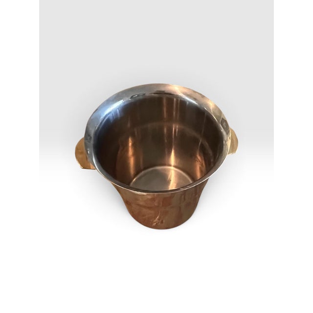 Chrome Vintage 1970s Spring Switzerland Inox 18/8 Stainless Steel Champagne Bucket & Pedestal Stand, 28” For Sale - Image 8 of 10