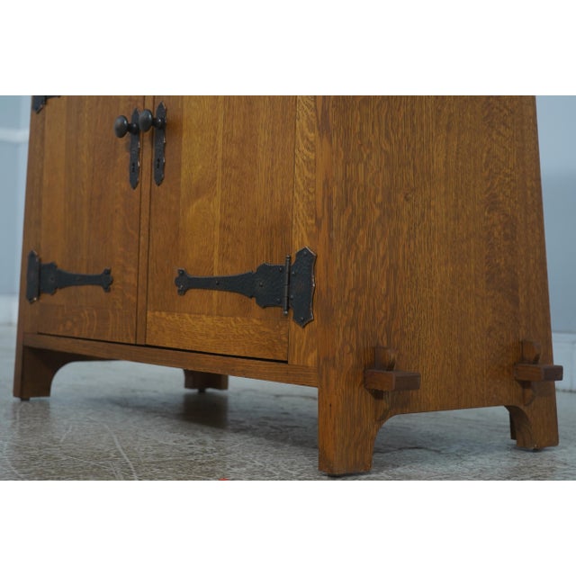 Stickley Arts & Crafts Oak Roycroft Server For Sale - Image 11 of 18