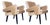 Set of Czechoslovakian Mid-Century Modern Armchairs from Jitona For Sale