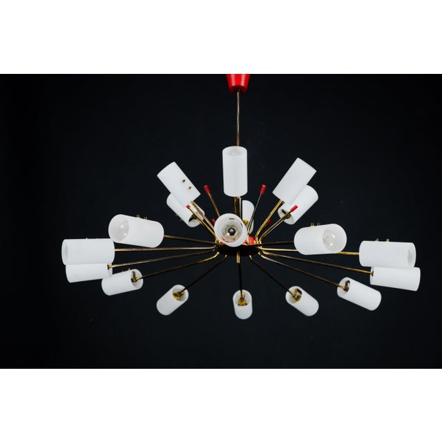 Large Mid-Century 18-Arms Chandelier in the manner of Arredoluce, Italy, 1950s For Sale - Image 12 of 12