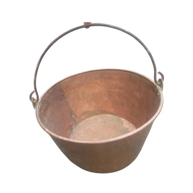 1920s Copper Cauldron Pot, Planter For Sale - Image 4 of 8