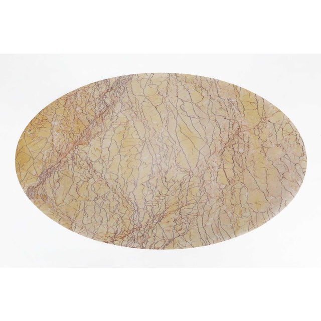 Art Deco Side Table with Wood Inlay and Marble Top from De Coene Freres, 1930s For Sale - Image 9 of 14