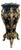 1980 Italian Baroque Black Gold Pedestal 1pc For Sale