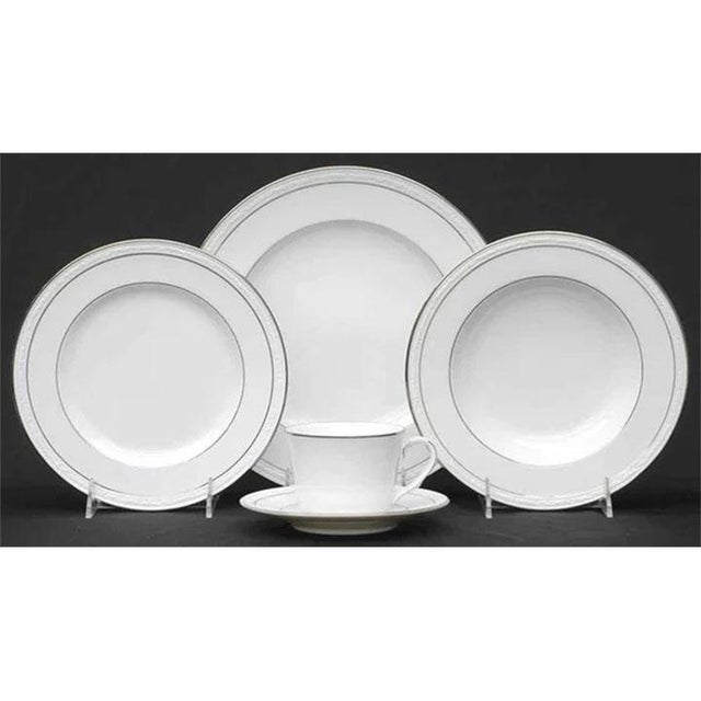 Noritake China Stoneleigh White Scapes Set of 40 Pristine Pcs Chairish