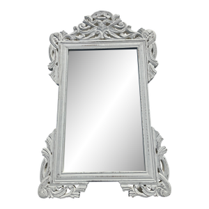 1990s Painted Carved Wood Mirror