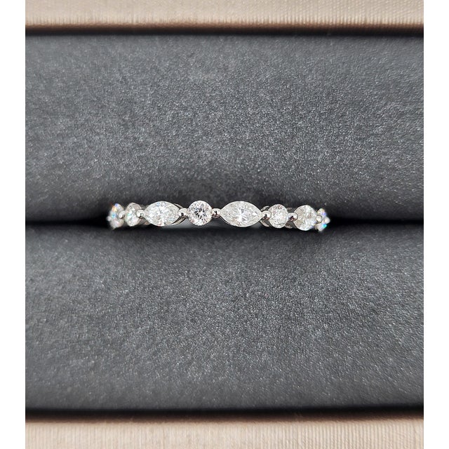 1.26 Ct Diamond Eternity Band Size 6.5 For Sale - Image 4 of 8