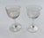 Clear Wheel-Etched Cordial Vintage Glasses - A Pair For Sale - Image 4 of 14