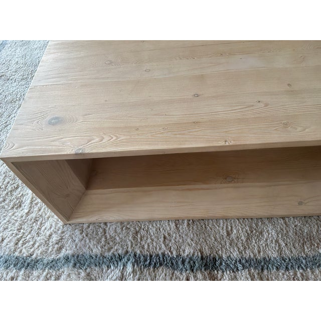 Wood Crate & Barrel "Vernon" Natural Pine Coffee Table (56”) For Sale - Image 7 of 8