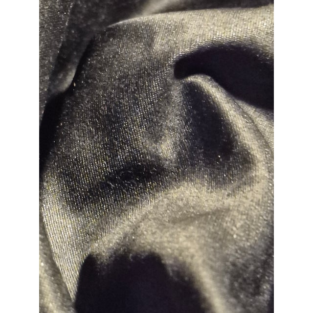 Contemporary Ralph Laren Double Sided Black Satin Fabric- 3 1/3 Yards For Sale - Image 3 of 7