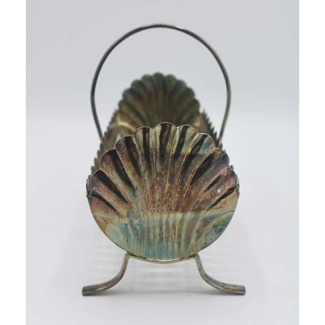 Vintage English Silver Plate Biscuit Tray For Sale - Image 4 of 9