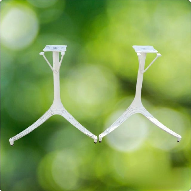 Vintage Faux Bamboo Kessler for Phyllis Morris Regency Iron Swivel Patio 4 Dining Chairs, Table Base- Set of 6 For Sale - Image 10 of 10