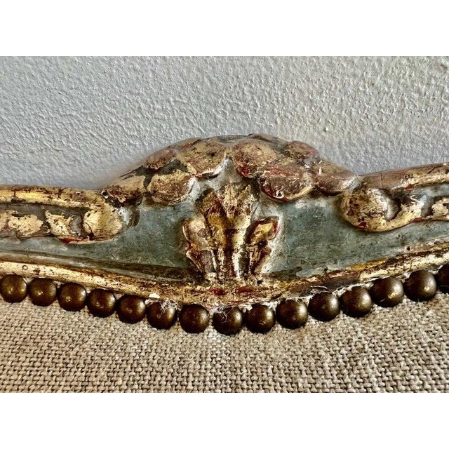 Early 20th Century French Louis XV Style Bergeres W/ Belgium Linen Upholstery For Sale - Image 5 of 14