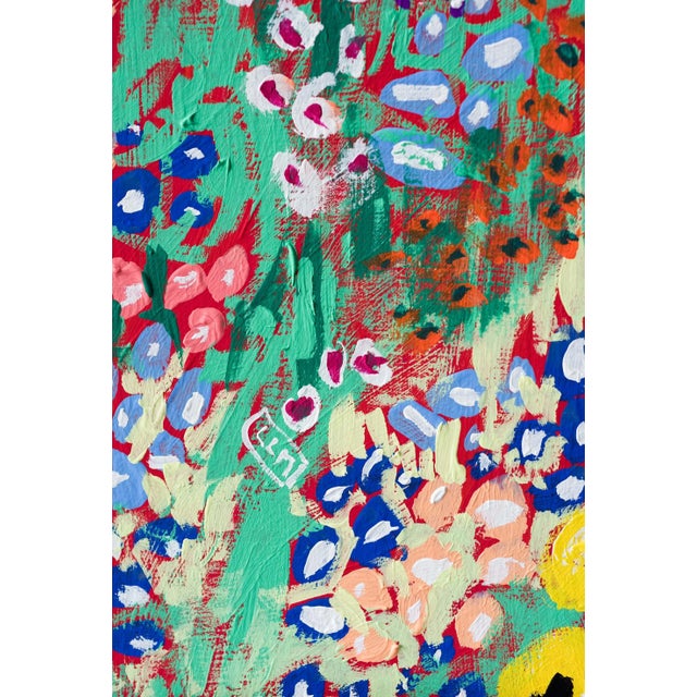 Lara Lee Meintjes Spring Meadow Impressionist Original Painting After Klimt and Monet For Sale - Image 4 of 4