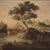 Italian painting from the mid-20th century. Framework oil on canvas depicting a river landscape with eighteenth-century...