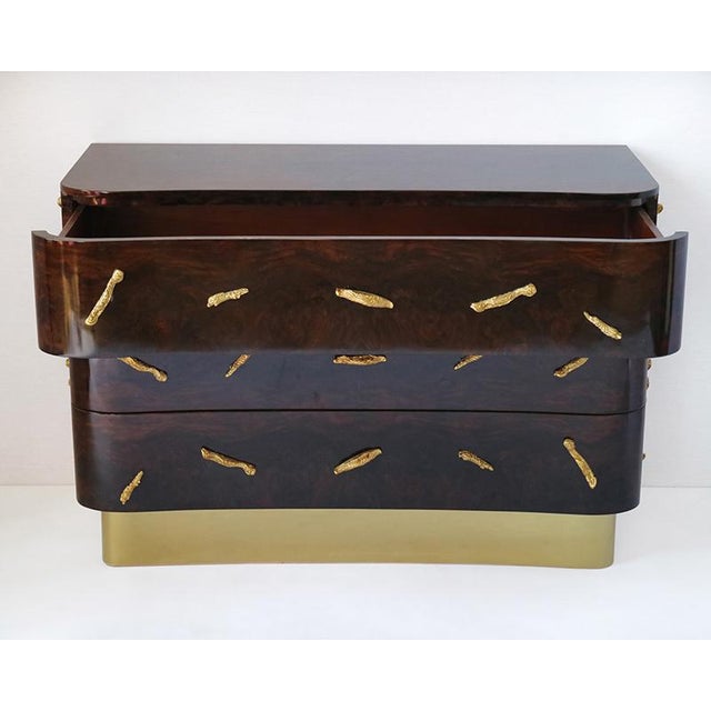 Vintage Chest of Drawers in Burl, 1980s For Sale - Image 6 of 8