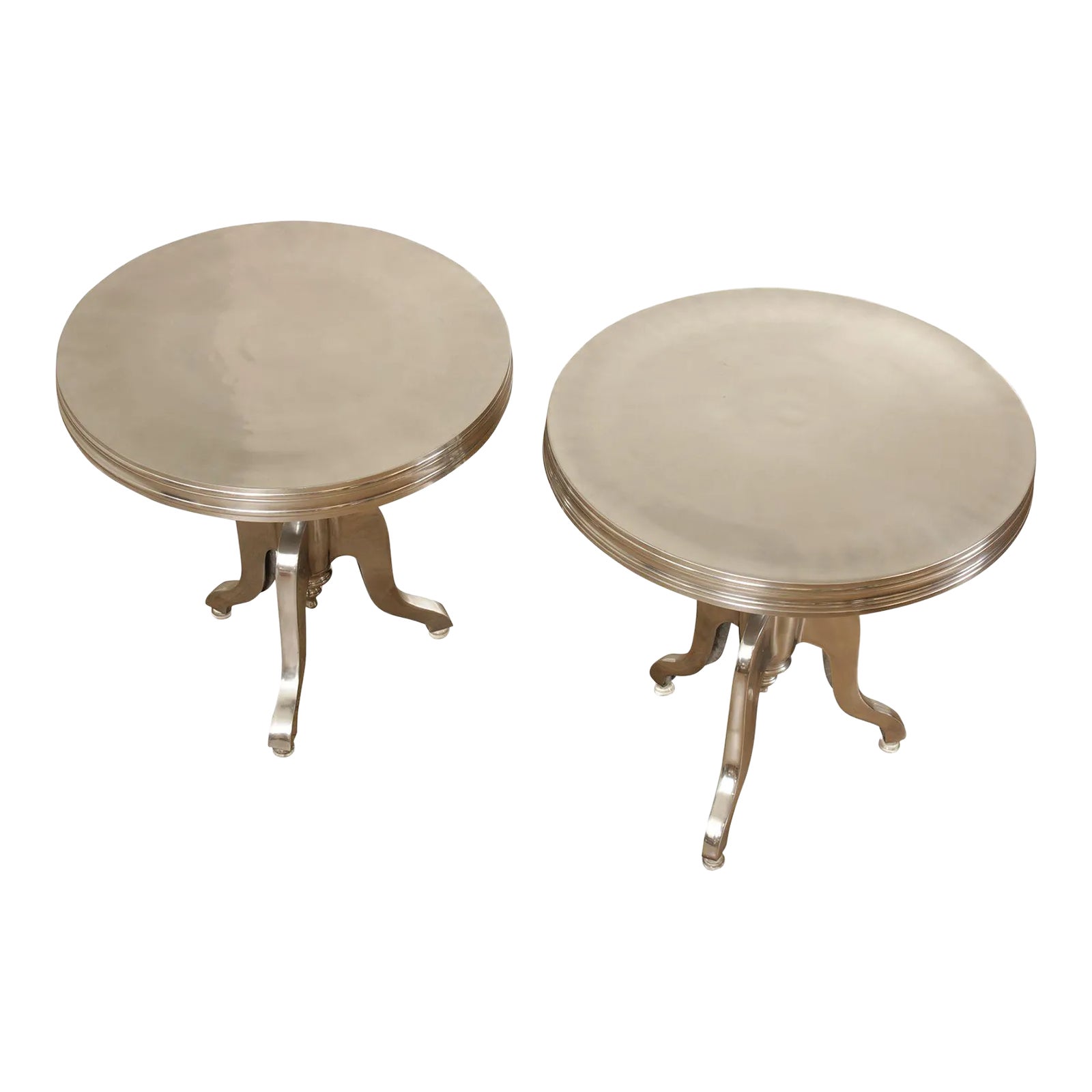 Allen Copley Designs 'Barbados' Cast Aluminum Side Tables A Pair