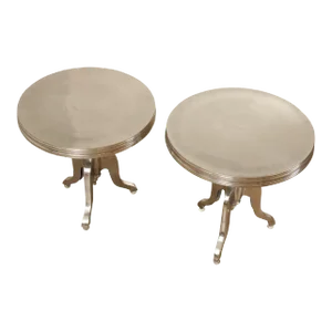 Allen Copley Designs 'Barbados' Cast Aluminum Side Tables - A Pair