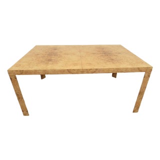 Burl Walnut Extendable Parsons Dining Table by Edward Wormley for Dunbar For Sale