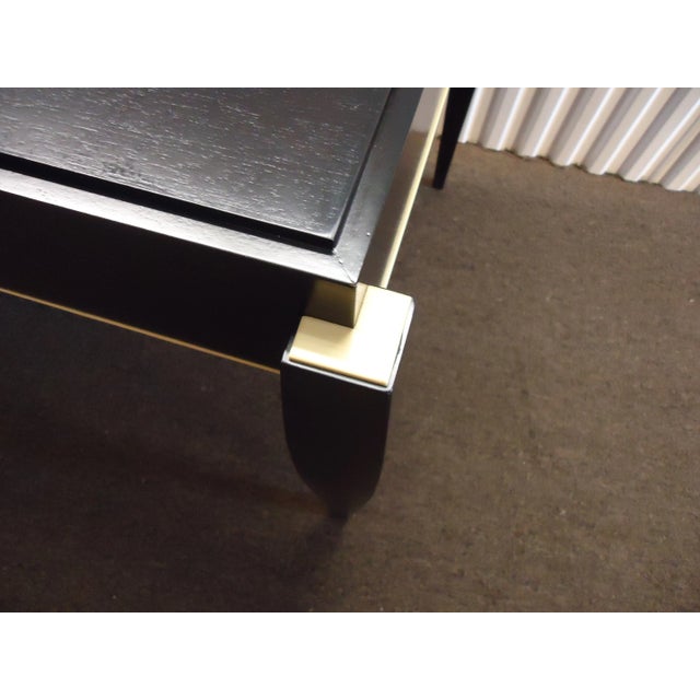 Wood Mid-Century Modern Dark Wood Tanker Desk For Sale - Image 7 of 13