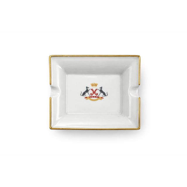 Vintage Le Meurice Hotel Paris Porcelain Ashtray Catchall Dish For Sale - Image 9 of 9