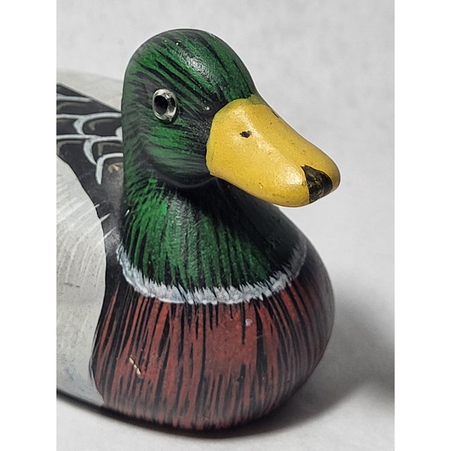 Mid-century modern, hand-painted ceramic mallard. Would look great in the home or office.