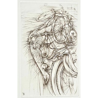 German Surrealist Hans Bellmer Etching Engraving Print Cecile Reims Surrealism For Sale