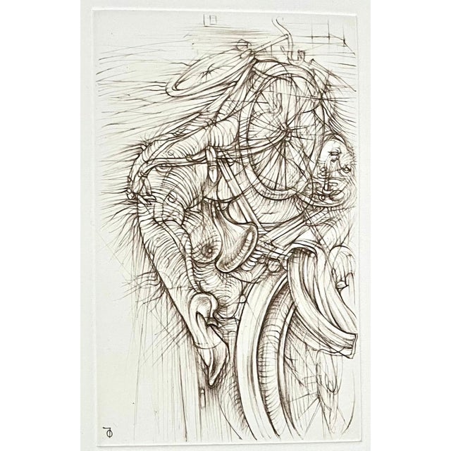 German Surrealist Hans Bellmer Etching Engraving Print Cecile Reims Surrealism For Sale