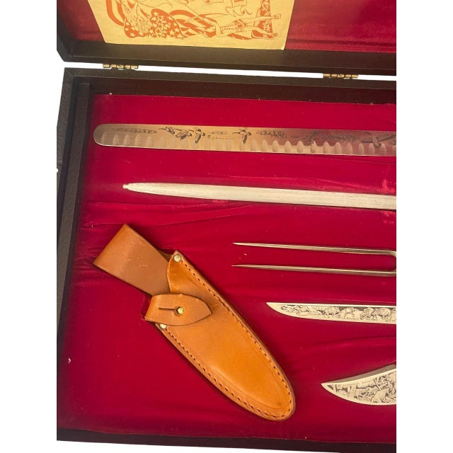 Silver 1976 j.a. Henckels America’s Bicentennial Knife Set Limited Edition - 10 pcs with case For Sale - Image 8 of 11