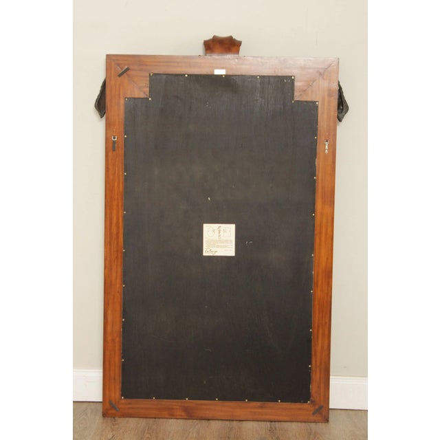 Early 21st Century LaBarge Renaissance Style Mahogany And Bronze Swag Wall Mirror For Sale - Image 12 of 13