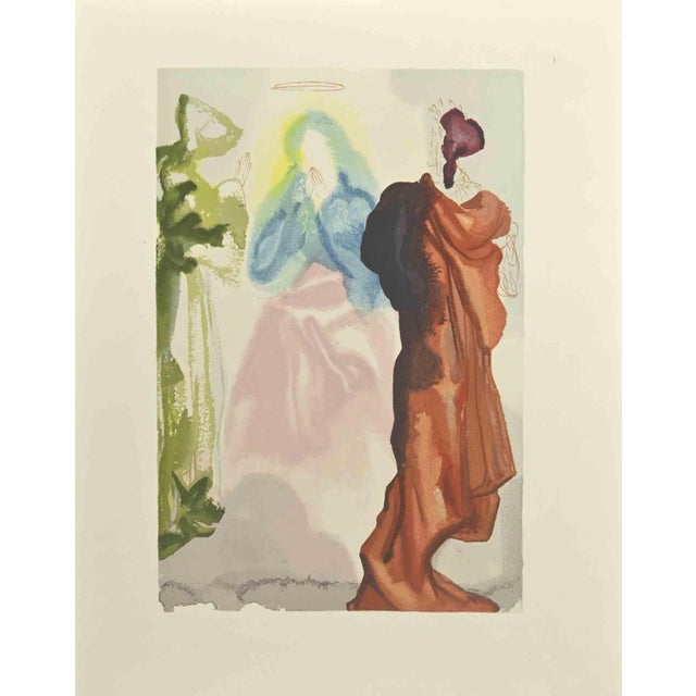 Salvador Dali, St. Bernard's Prayer to the Virgin, Woodcut Print, 1963 For Sale