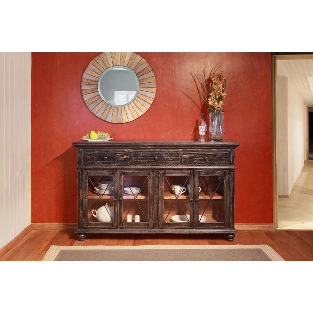 2020s Greenview Charcoal Console Cabinet - 71" For Sale - Image 5 of 7