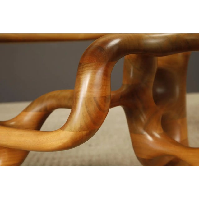 California Craftsman Freeform Cocktail Table by Craig Lauterbach, 1980, Signed For Sale - Image 14 of 18