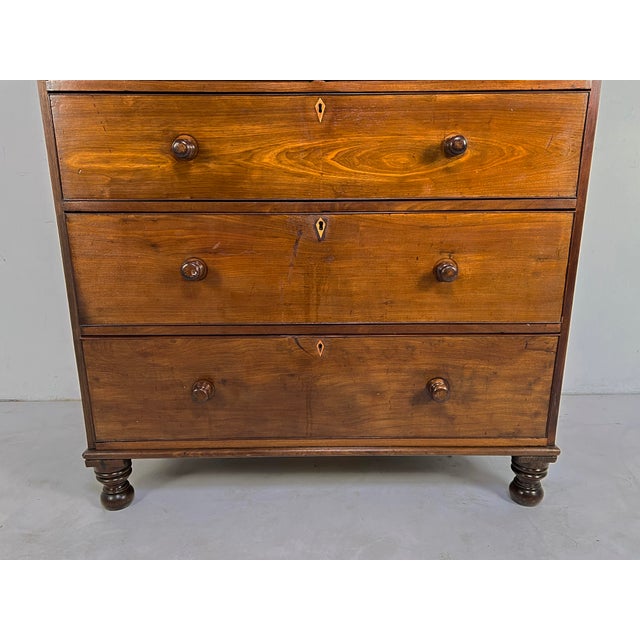 19th Century English Mahogany Chest of Drawers For Sale - Image 10 of 12