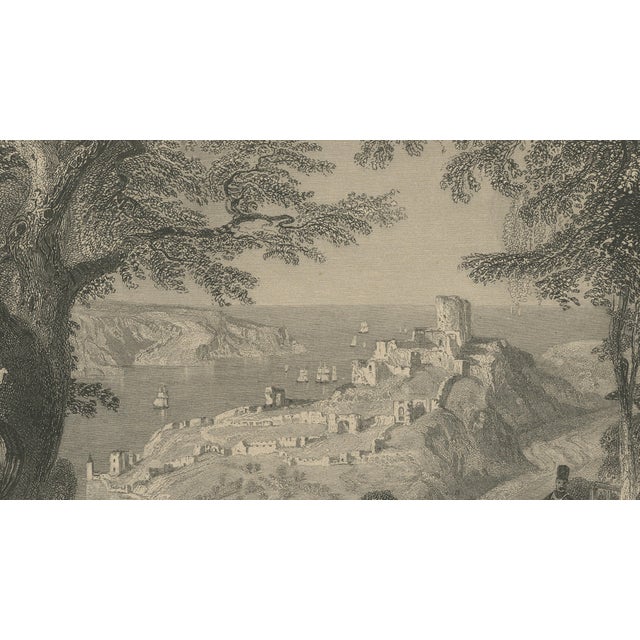 Paper After Thomas Allom, Entrance to the Bosphorus from the Black Sea, 1838, Print on Paper, Framed For Sale - Image 7 of 9