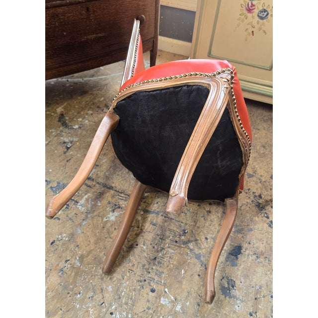 Vintage French Side Chairs a Pair For Sale - Image 4 of 12