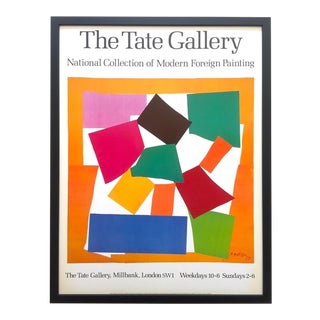 Henri Matisse Vintage 1993 Lithograph Print Framed Museum Poster "The Snail - l'Escargot " 1953 For Sale