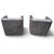 Offered as a sophisticated pair, these Restoration Hardware 1950s Italian Shelter Arm swivel chairs feature an elegant...