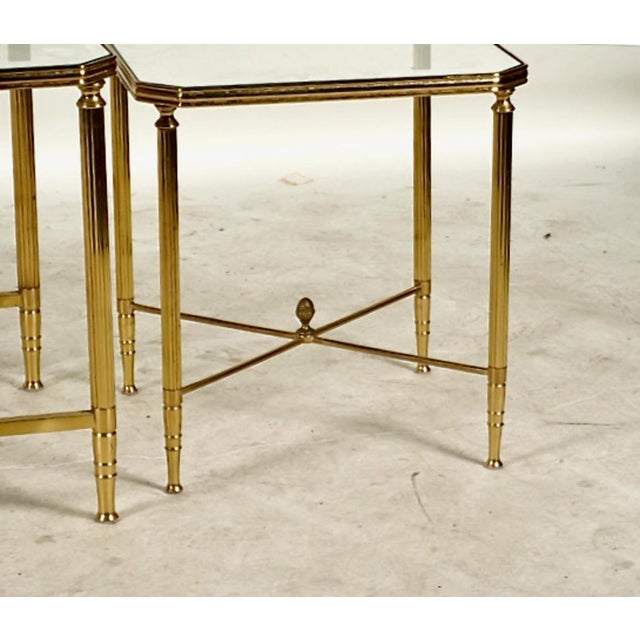 French Bronze and Glass 3-Part Coffee Table For Sale - Image 4 of 8