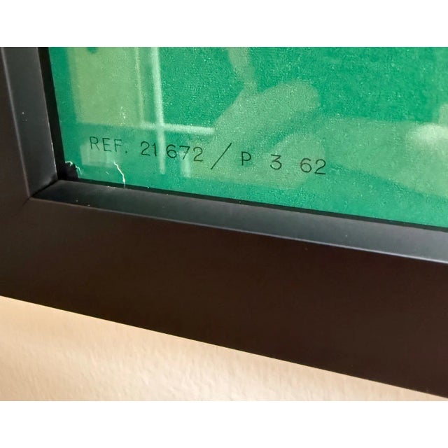 Black C. 1962, Air France – Great Britain, Original Vintage Lithograph Travel Poster Printed in France, Custom Framed in Black, Artist Guy Georget For Sale - Image 8 of 10