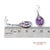 White 18k (750) White Gold Natural Amethyst and Diamond Earring - Set of 2 For Sale - Image 8 of 8
