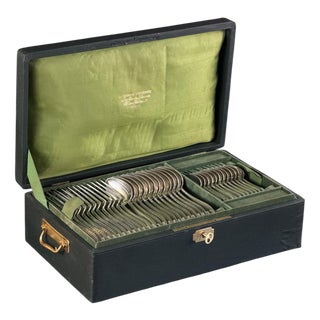 Albatros Silverplate Flatware Set from Christofle, 1930s, Set of 39 For Sale