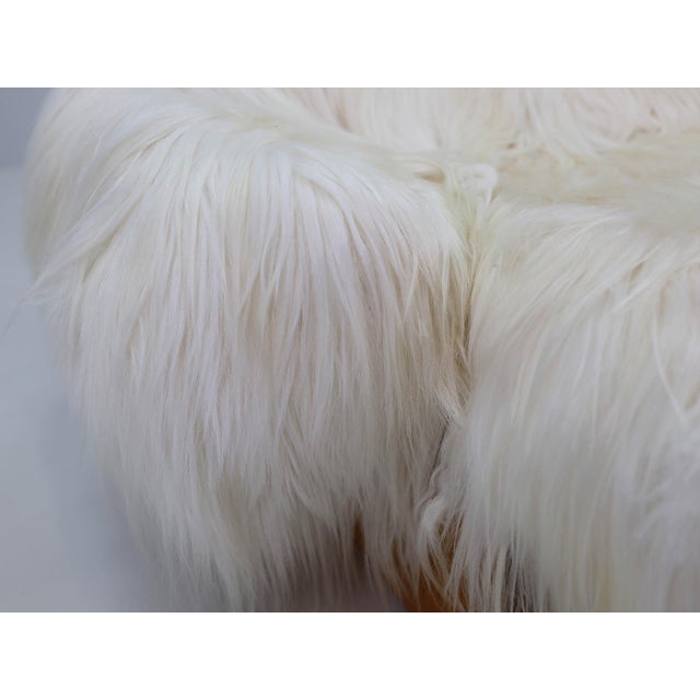 Large Tibetan Goat Fur Yeti Rocking Chair by Mario Scheichenbauer for Elam, Italy, 1968 For Sale - Image 10 of 12