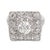 Art Deco 1930s Art Deco Gia 1.41 Carat Old European Cut Diamond Platinum Ring, Size 6 For Sale - Image 3 of 6