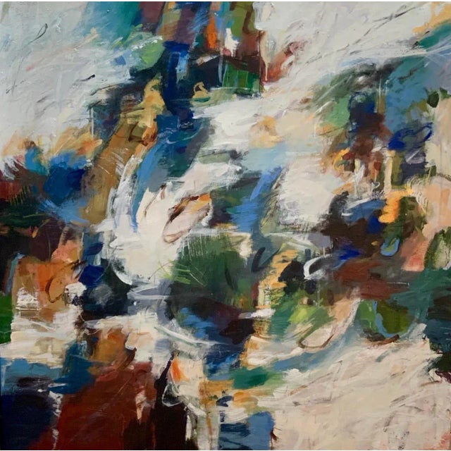 Contemporary Original Large Painting Abstract Contemporary Expressionist Painting Titled "Enter the Wild With Care" For Sale - Image 3 of 9