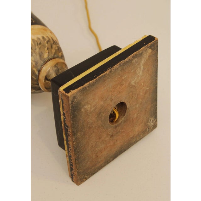 Vintage Neoclassical Painted Urn Lamp with Shade For Sale - Image 11 of 13