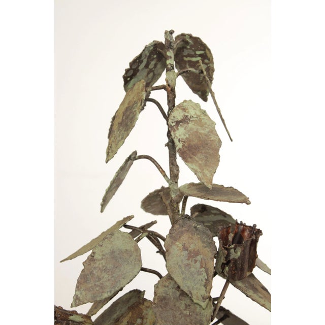 Vintage Brutalist Foliate Plant Iron Sculpture For Sale - Image 10 of 13