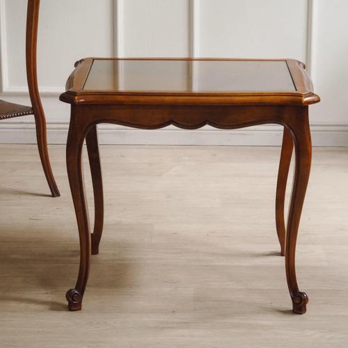 French Side Table with Glass Top For Sale - Image 4 of 12