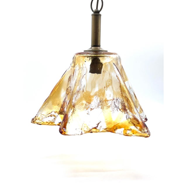 Mid-Century Modern Large Murano Glass Fazzoletto Pendant Lamp, 1970s For Sale - Image 3 of 14